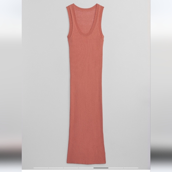 NWOT GAP Ribbed Crochet Tank Bodycon Midi Dress - Picture 3 of 8